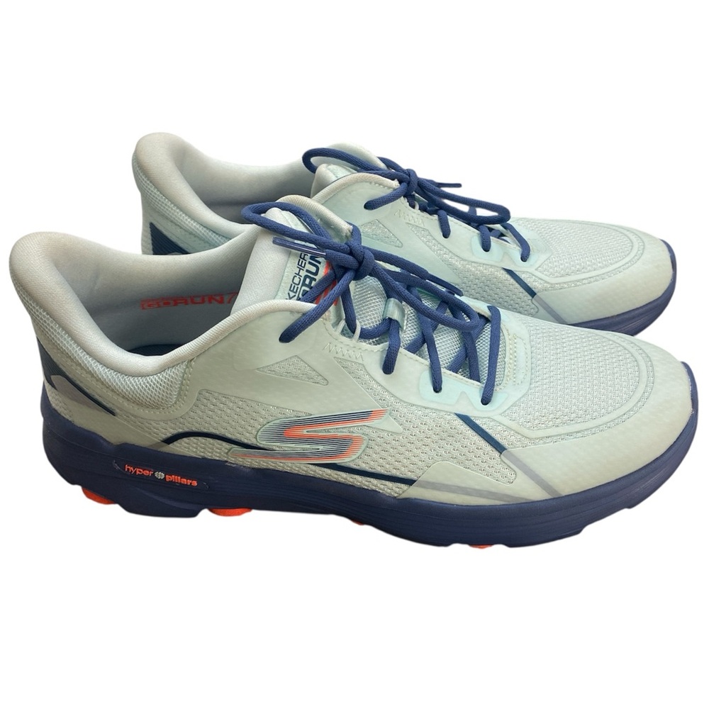 Skechers Gray and Blue Athletic Shoes with Supportive Sole